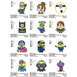 Package Despicable Me Embroidery Designs 01